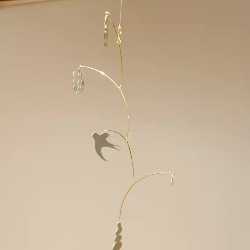 Tranquil Day - Acrylic Brass Balance Mobile Five-Piece Set - Customized Gift - Items for Display - Copper & Brass Gold